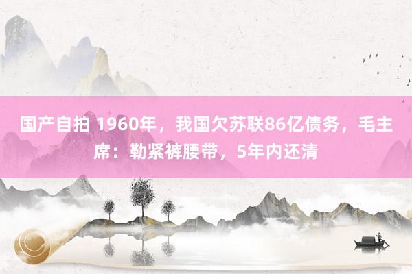 国产自拍 1960年，我国欠苏联86亿债务，毛主席：勒紧裤腰带，5年内还清